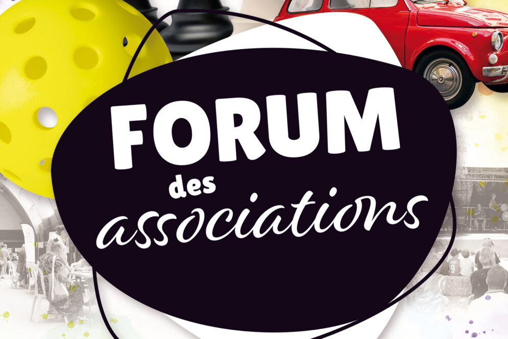 Zoom sur le titre de l'affiche du forum des associations du Pays de l'Ourcq.