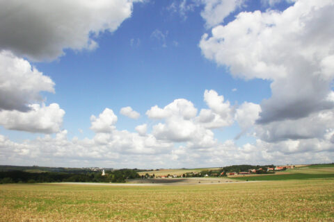 Vue d'un paysage rurale au Pays de l'Ourcq