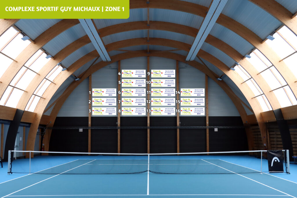 Emplacements publicitaires - Complexe sportif Guy MICHAUX (Zone 1) - Agrandir l'image, fenêtre modale