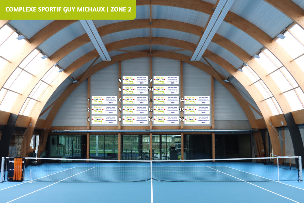 Emplacements publicitaires - Complexe sportif Guy MICHAUX (Zone 2) - Agrandir l'image, fenêtre modale