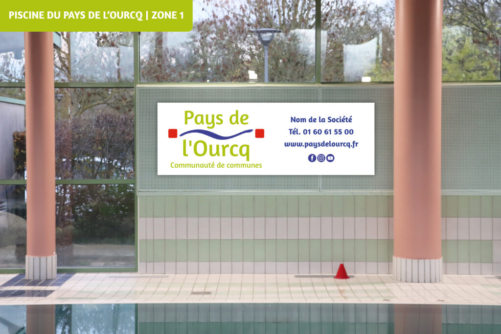 Emplacement publicitaire - Piscine du Pays de l'Ourcq (Zone 1) - Agrandir l'image, fenêtre modale