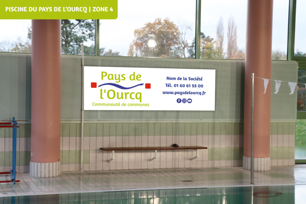 Emplacement publicitaire - Piscine du Pays de l'Ourcq (Zone 4) - Agrandir l'image, fenêtre modale