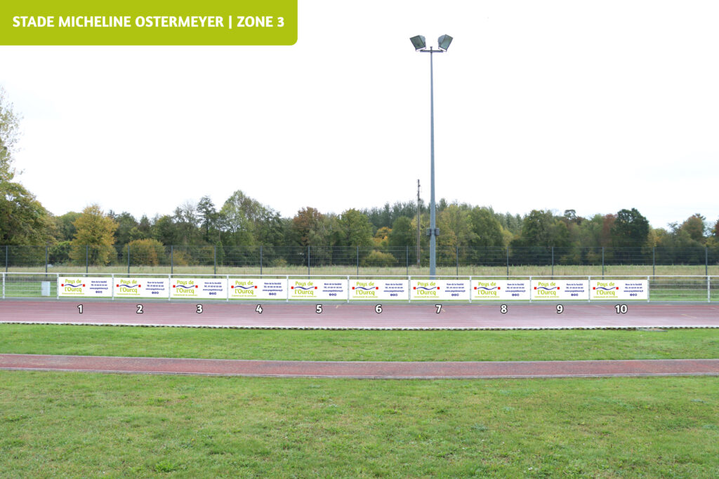 Emplacements publicitaires - Stade Micheline OSTERMEYER (Zone 3) - Agrandir l'image, fenêtre modale